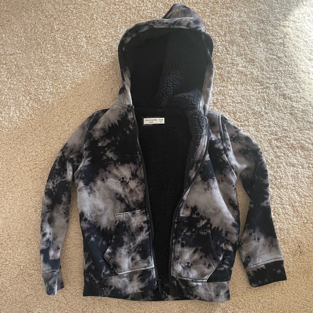 Boys Abercrombie Kids Sherpa Lined Zip Up Sweatshirt